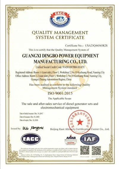 Certificación del Sistema de Gestión de Calidad ISO9001